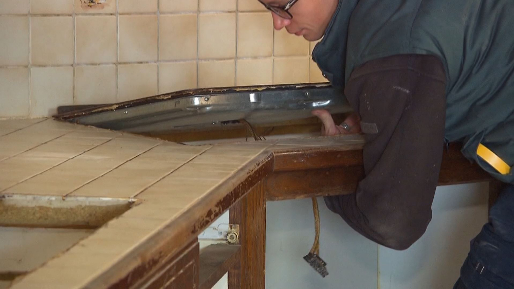 Oude keuken afbreken