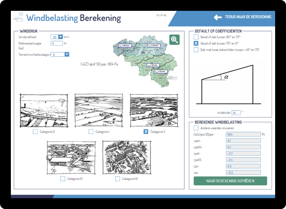 windbelasting berekenen 