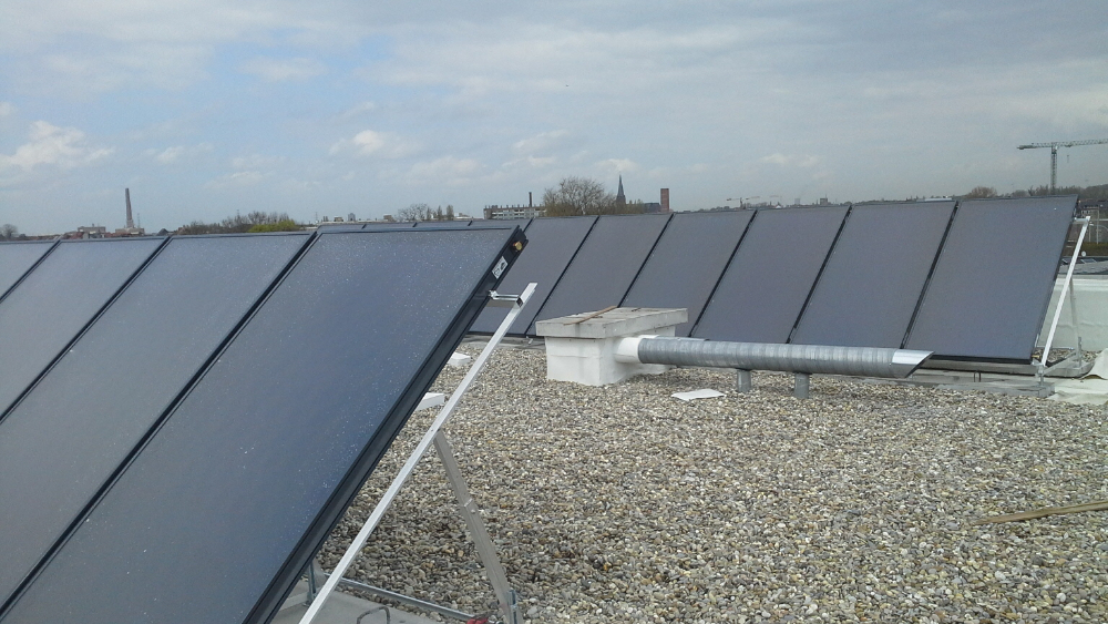 zonneboiler, zonnecollectoren