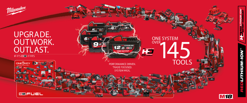 Het Milwaukee M18&trade; draadloze systeem