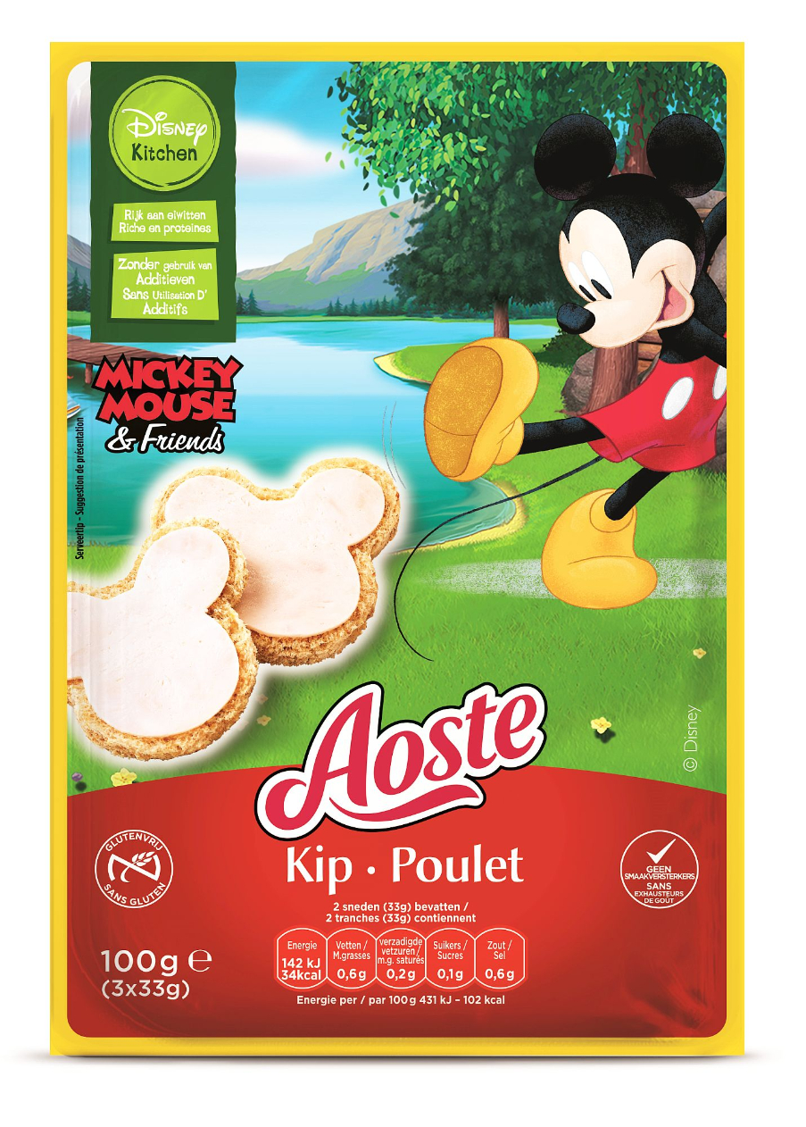 Het kleine formaat van deze Aoste  kipfilet past perfect op  de boterham