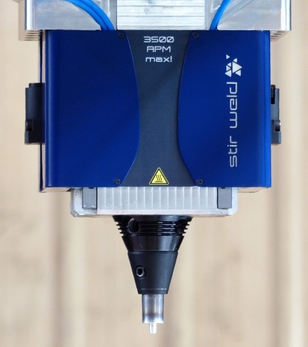 De FSW-laskop wordt gemonteerd  op een CNC-machine
