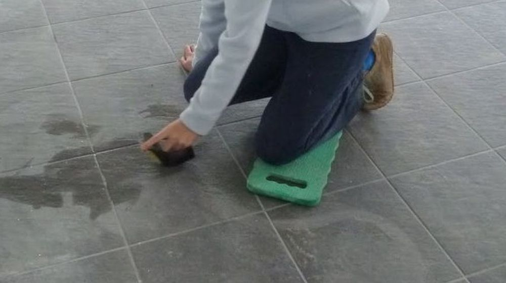 na het plaatsen