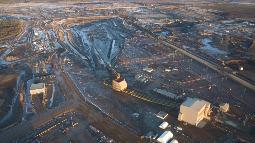 Teerzandveld in Alberta, Canada