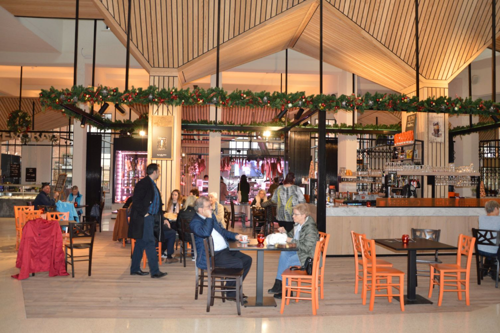 de patio in het midden zorgt voor een uitnodigende indruk