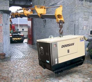 Mobiele generatoren op de werf