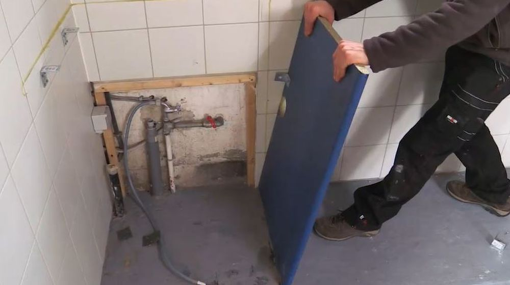 voorbereiding garage buanderie