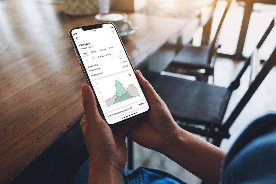 app Niko Home Control zelfconsumptie