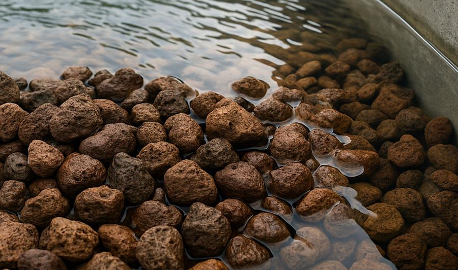 grind lava lavabedfilter zwemvijver