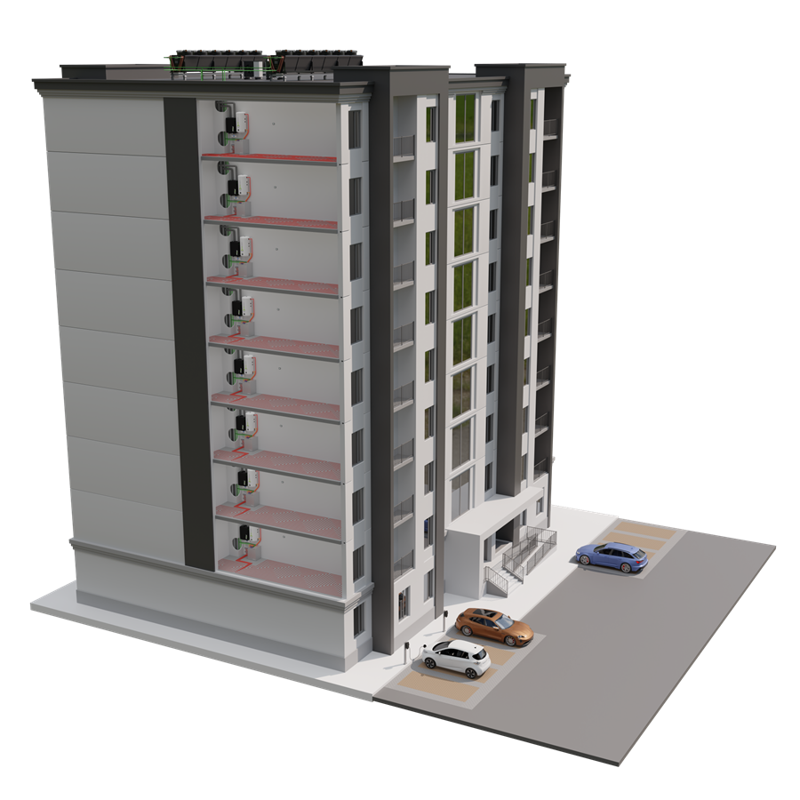 compacte wermtepomp per appartement