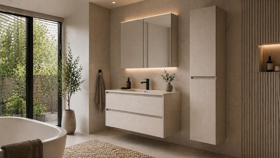 kolomkast in de badkamer